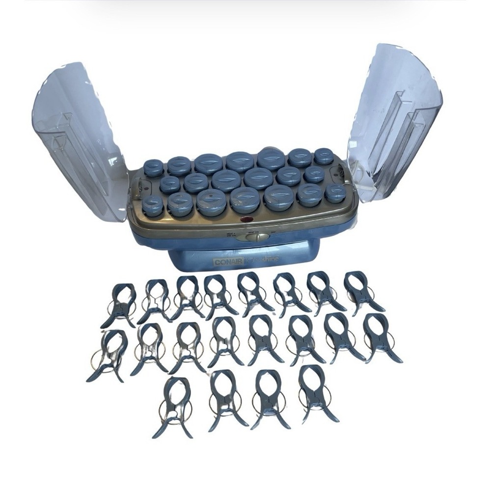 Conair Ion Shine Hot Rollers 20 Curlers & 20 Clips - EUC!